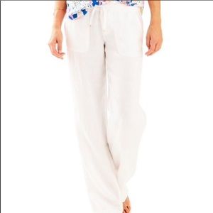 White linen NWT Lilly Pulitzer Galley Pants!